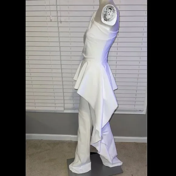 Chiara Boni Kincso Ruffled Peplum Jumpsuit US 10 $750